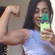 Teen muscle girl Fitness girl Fernanda